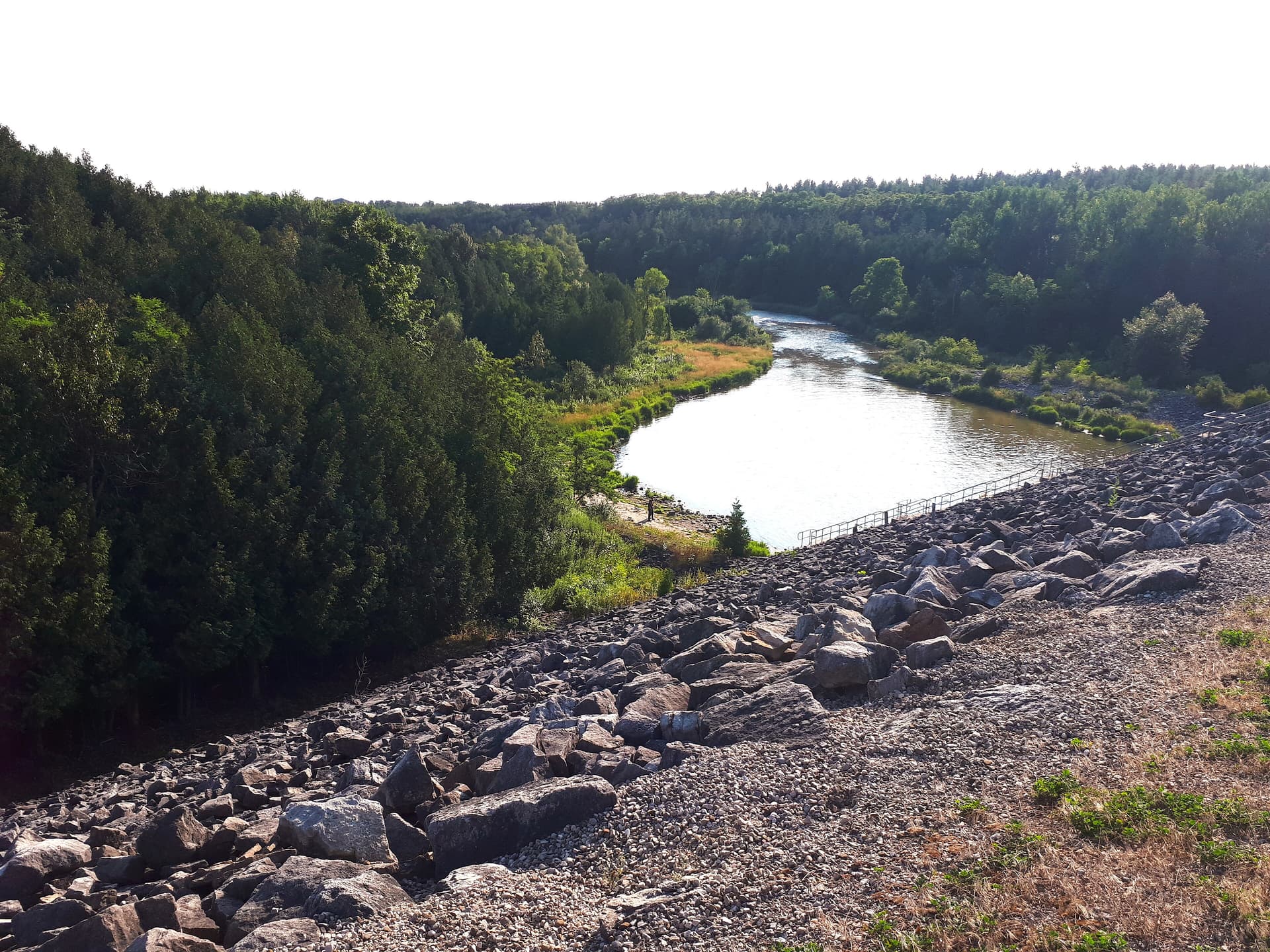Belwood Lake Conservation Area- Grand River-View from Shand Dam-Ontario-20180804